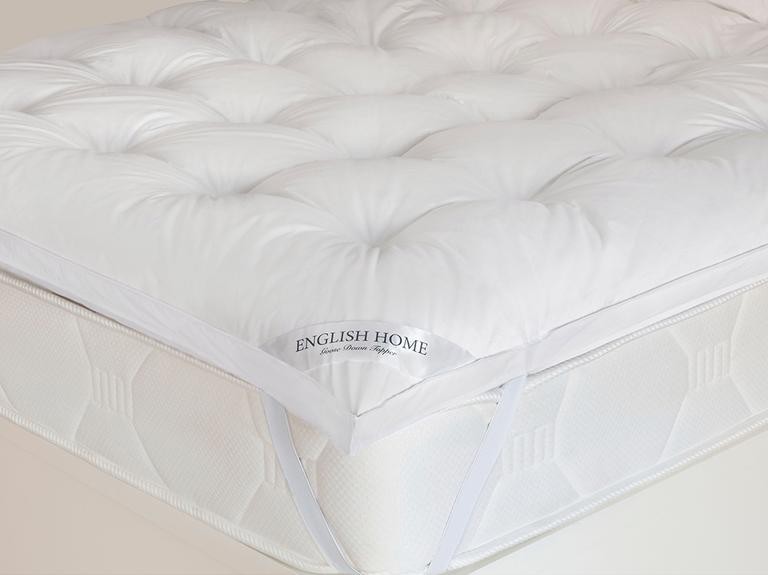 Luxury Kaz Tüyü King Size Yatak Pedi 180x200 Cm Beyaz